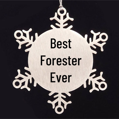 Funny Forester Gifts Ever - Snowflake Ornament for Christmas, Gifts from Friends, Gifts for Forester