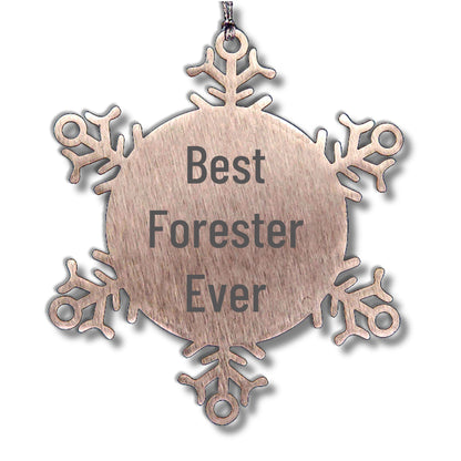 Funny Forester Gifts Ever - Snowflake Ornament for Christmas, Gifts from Friends, Gifts for Forester