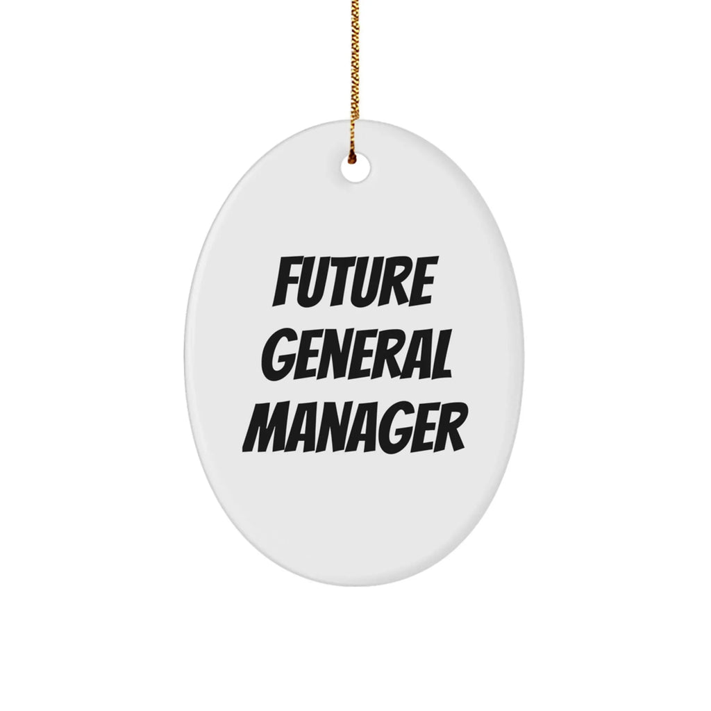 Funny Future General Manager Oval Ornament Christmas Presents for General Manager