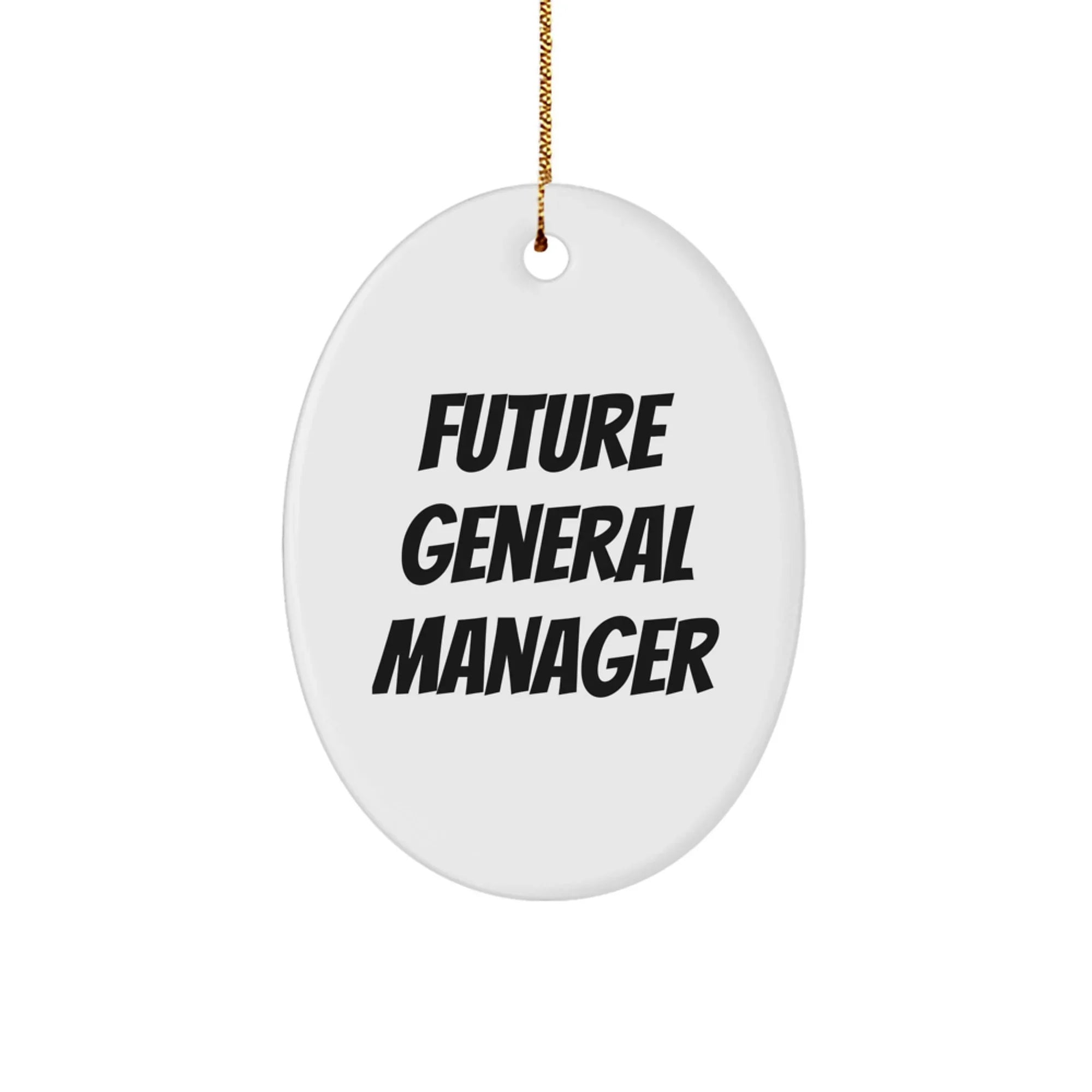 Funny Future General Manager Oval Ornament Christmas Presents for General Manager