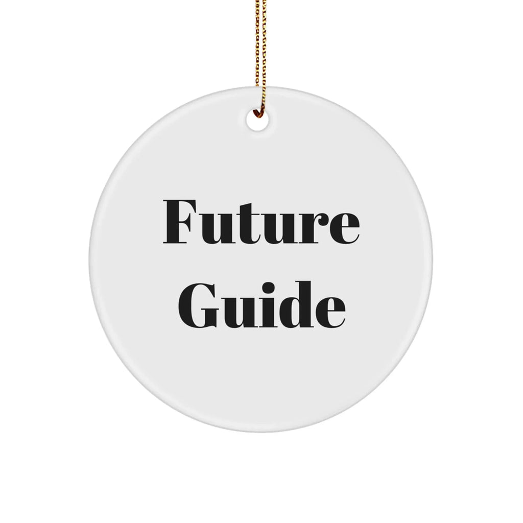 Funny Future Guide Circle Ornament Gifts from Friends to Guide Lovers, Durable MDF Material, Vibrant Colors, Perfect for Christmas Decorations
