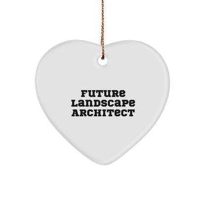 Funny Future Landscape Architect Heart Ornament Christmas Gift