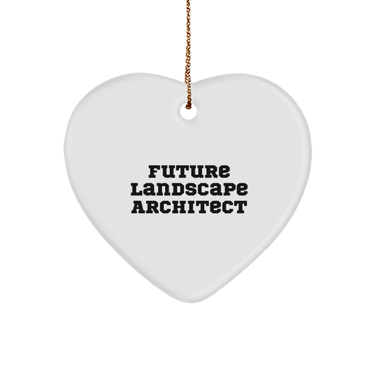 Funny Future Landscape Architect Heart Ornament Christmas Gift
