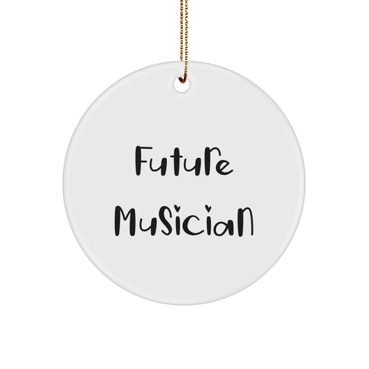 Funny Future Musician Circle Ornament Gifts for Him from Friends and Family this Christmas - Image 1