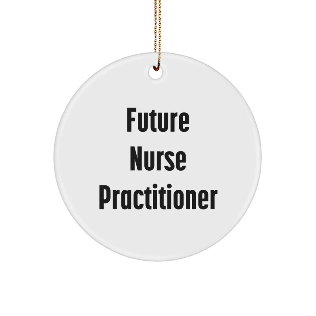 Funny Future Nurse Practitioner Christmas Circle Ornament Gifts