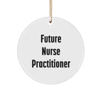Funny Future Nurse Practitioner Christmas Circle Ornament Gifts