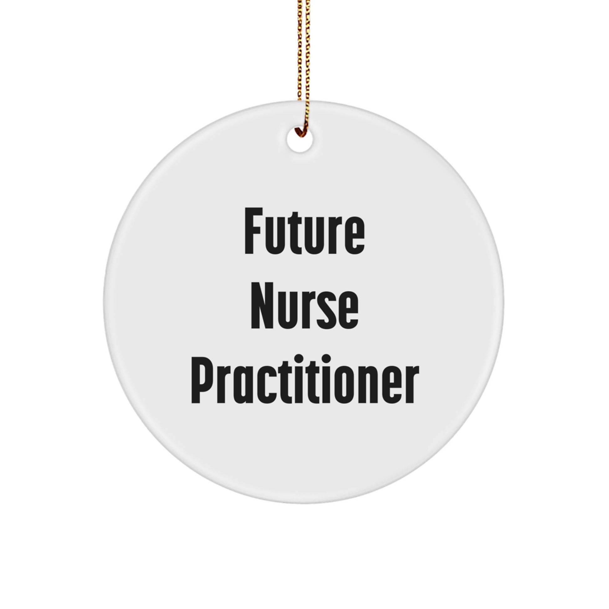 Funny Future Nurse Practitioner Christmas Circle Ornament Gifts