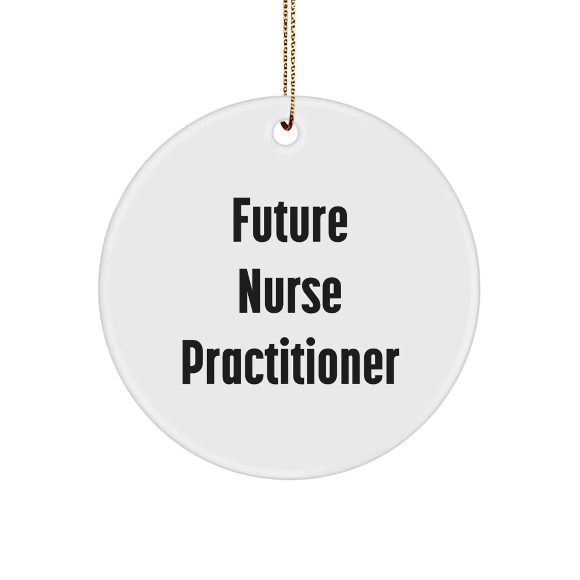 Funny Future Nurse Practitioner Christmas Circle Ornament Gifts