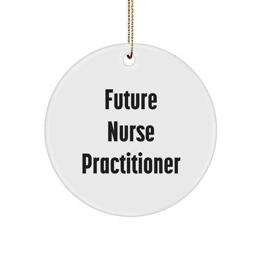 Funny Future Nurse Practitioner Christmas Circle Ornament Gifts