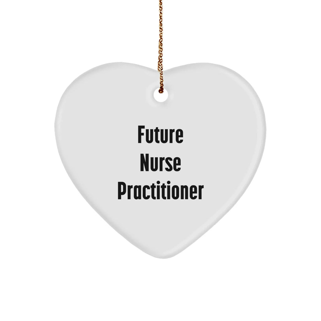 Funny Future Nurse Practitioner Heart Christmas Ornament