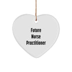 Funny Future Nurse Practitioner Heart Christmas Ornament