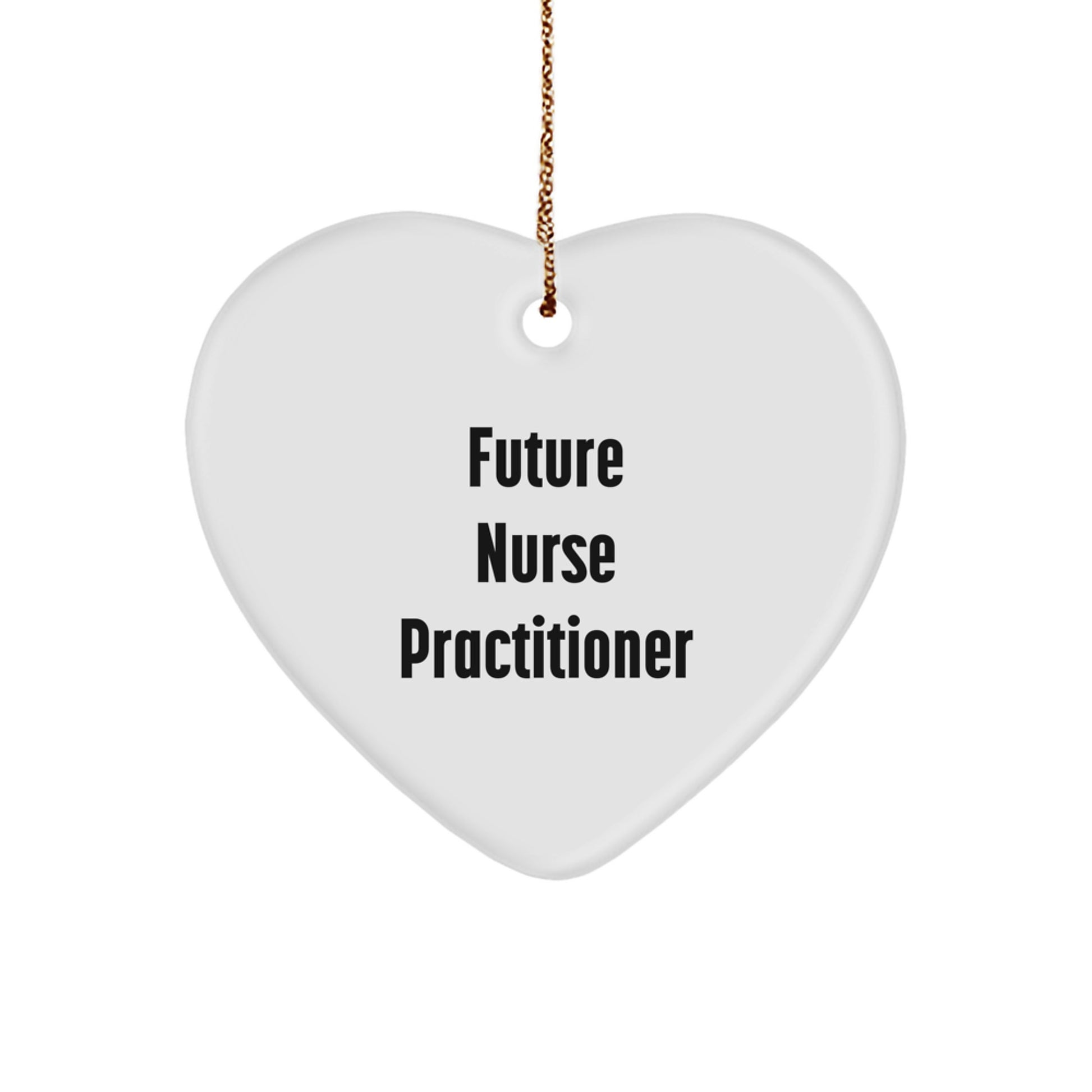 Funny Future Nurse Practitioner Heart Christmas Ornament