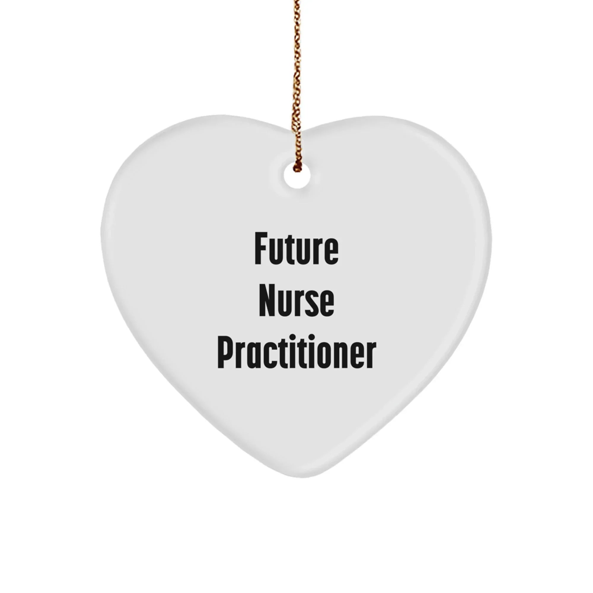 Funny Future Nurse Practitioner Heart Christmas Ornament