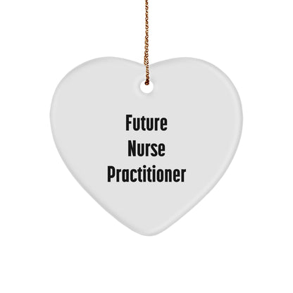 Funny Future Nurse Practitioner Heart Christmas Ornament