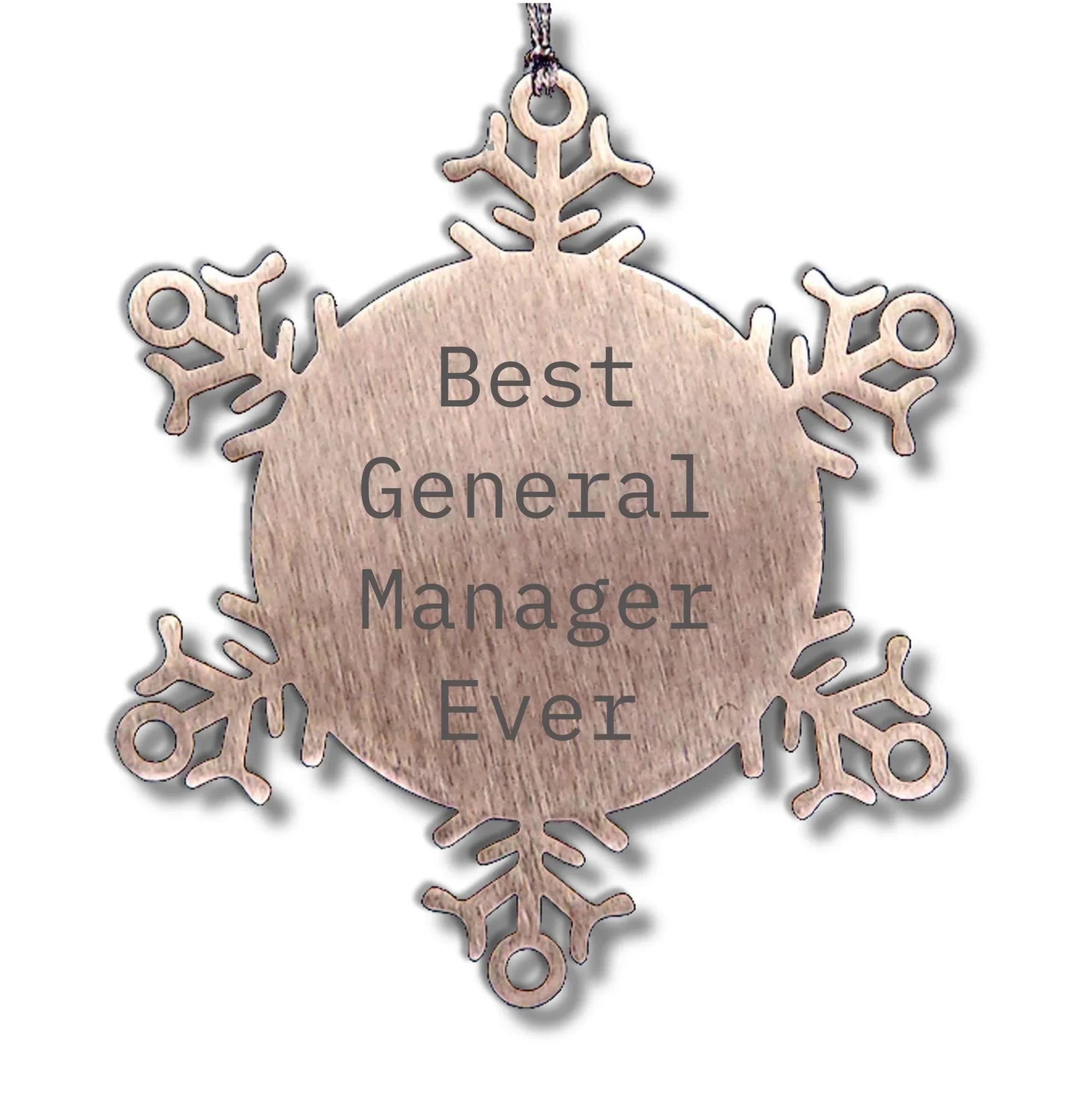 Funny General Manager Gifts for Men from Snowflake Ornament Ever 'Best General Manager Ever' Christmas Unique Gifts