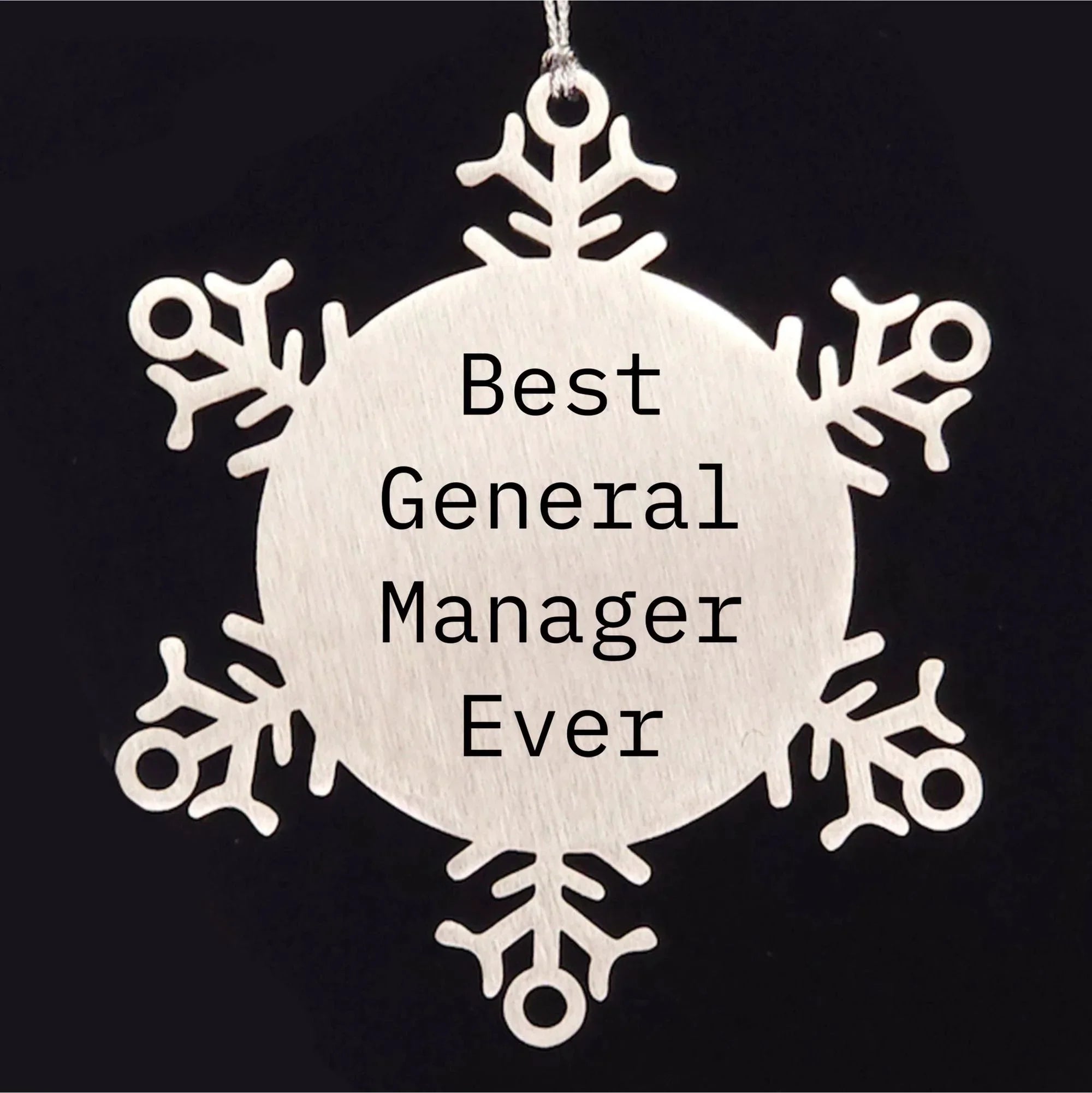 Funny General Manager Gifts for Men from Snowflake Ornament Ever 'Best General Manager Ever' Christmas Unique Gifts