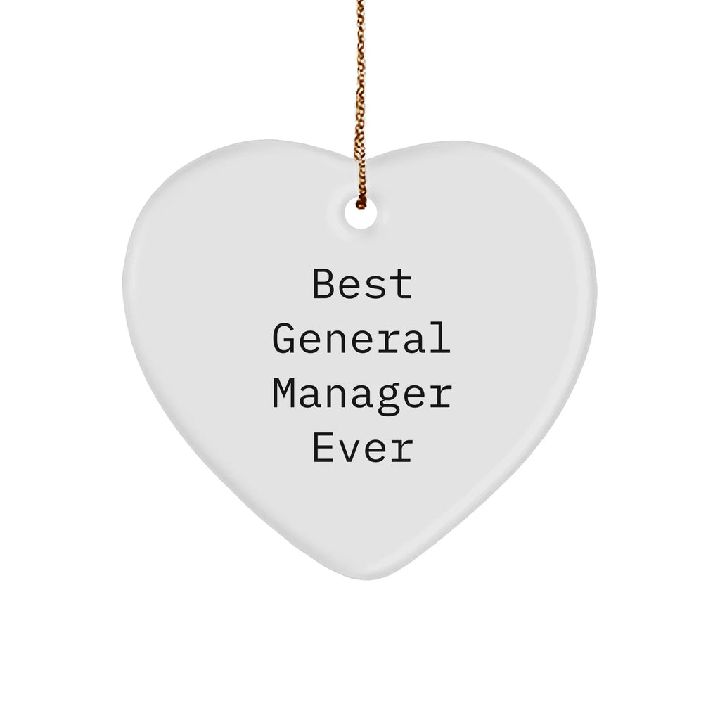 Funny General Manager Gifts from Men to Best General Manager Ever 'Love' Heart Ornament for Christmas Unique Gifts