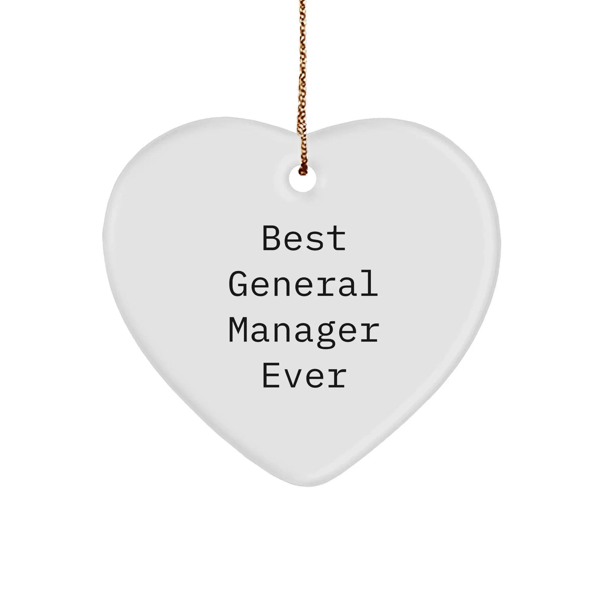 Funny General Manager Gifts from Men to Best General Manager Ever 'Love' Heart Ornament for Christmas Unique Gifts