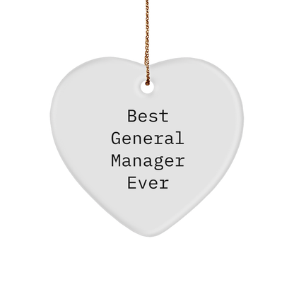 Funny General Manager Gifts from Men to Best General Manager Ever 'Love' Heart Ornament for Christmas Unique Gifts