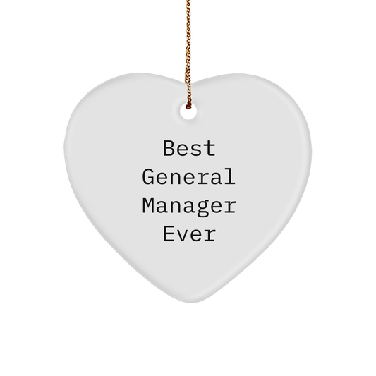 Funny General Manager Gifts from Men to Best General Manager Ever 'Love' Heart Ornament for Christmas Unique Gifts
