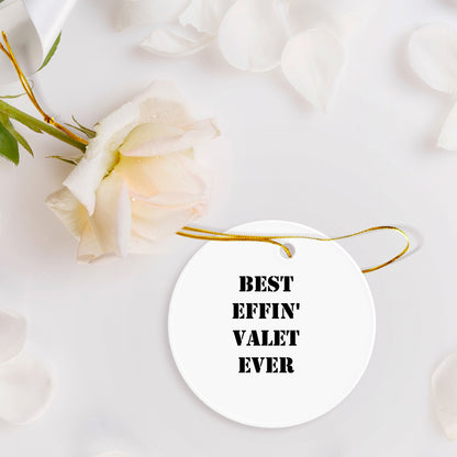Funny Valet Christmas Ornament- Best Effin' Valet Ever