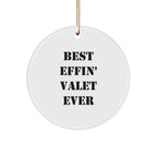 Funny Valet Christmas Ornament- Best Effin' Valet Ever