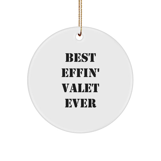 Funny Valet Christmas Ornament- Best Effin' Valet Ever