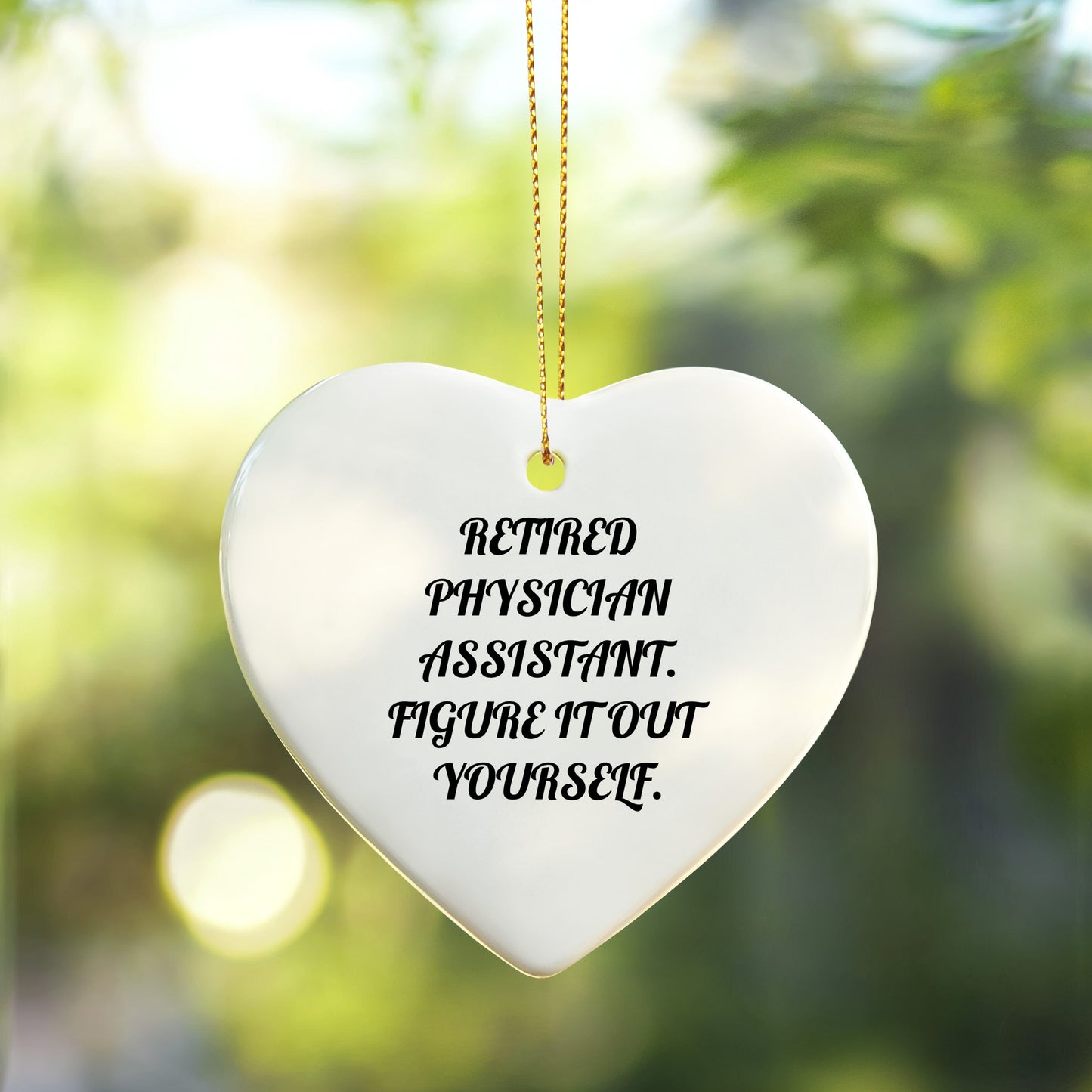 Funny Gifts from Retired Physician Assistants Figure It Out Yourself Heart Ornament for Physician Assistant Christmas Unique Gifts
