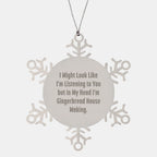 Funny Gingerbread House Making Gifts, Snowflake Ornament for Christmas from Friends, Family, Coworkers, Men, Women