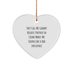 Funny Gramps Heart Ornament 'They Call Me Gramps...'