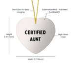 Funny Aunt Heart Christmas Ornament