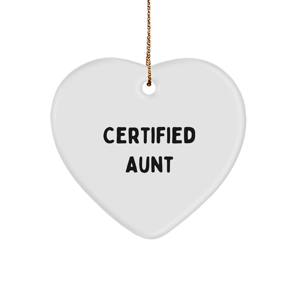 Funny Aunt Heart Christmas Ornament
