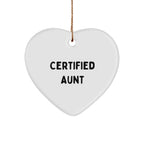 Funny Aunt Heart Christmas Ornament