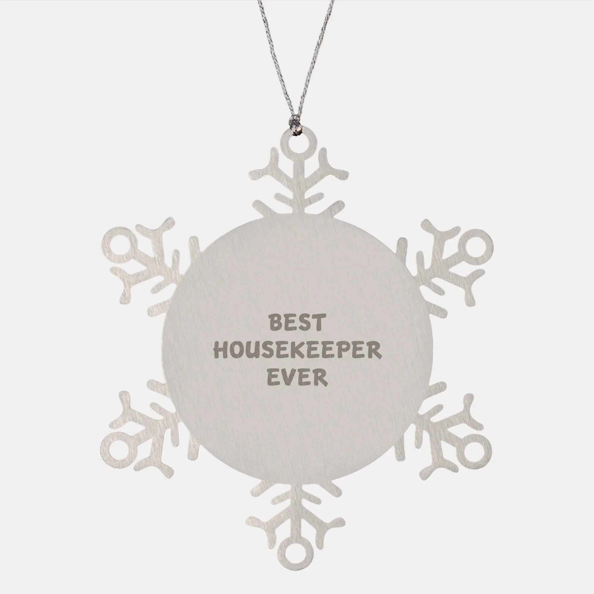 Funny Housekeeper Gifts from Friends for Best Housekeeper Ever Snowflake Ornament, Unique Christmas Unique Gifts for Her