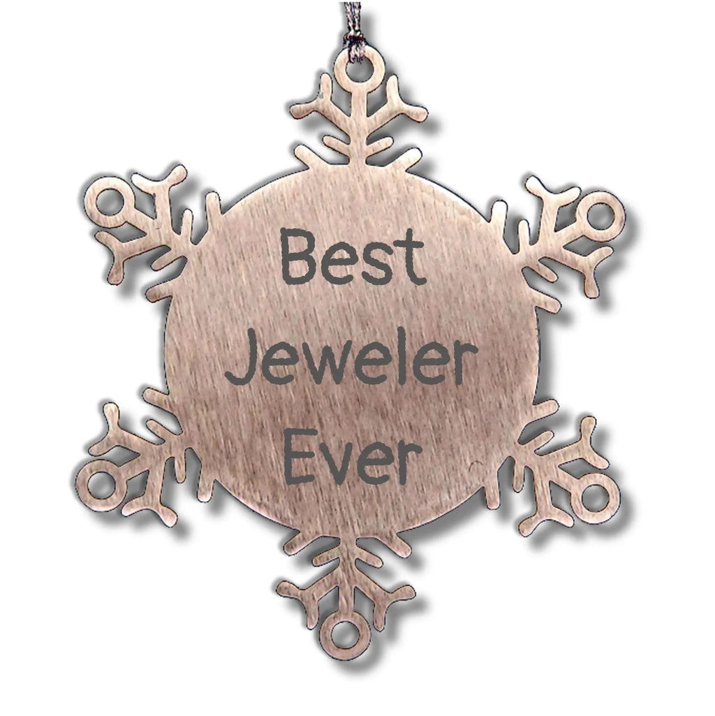 Funny Jeweler Gifts from Best Jeweler Ever - Snowflake Ornament for Men, Women, Friends, Coworkers, Family - Christmas Unique Presents