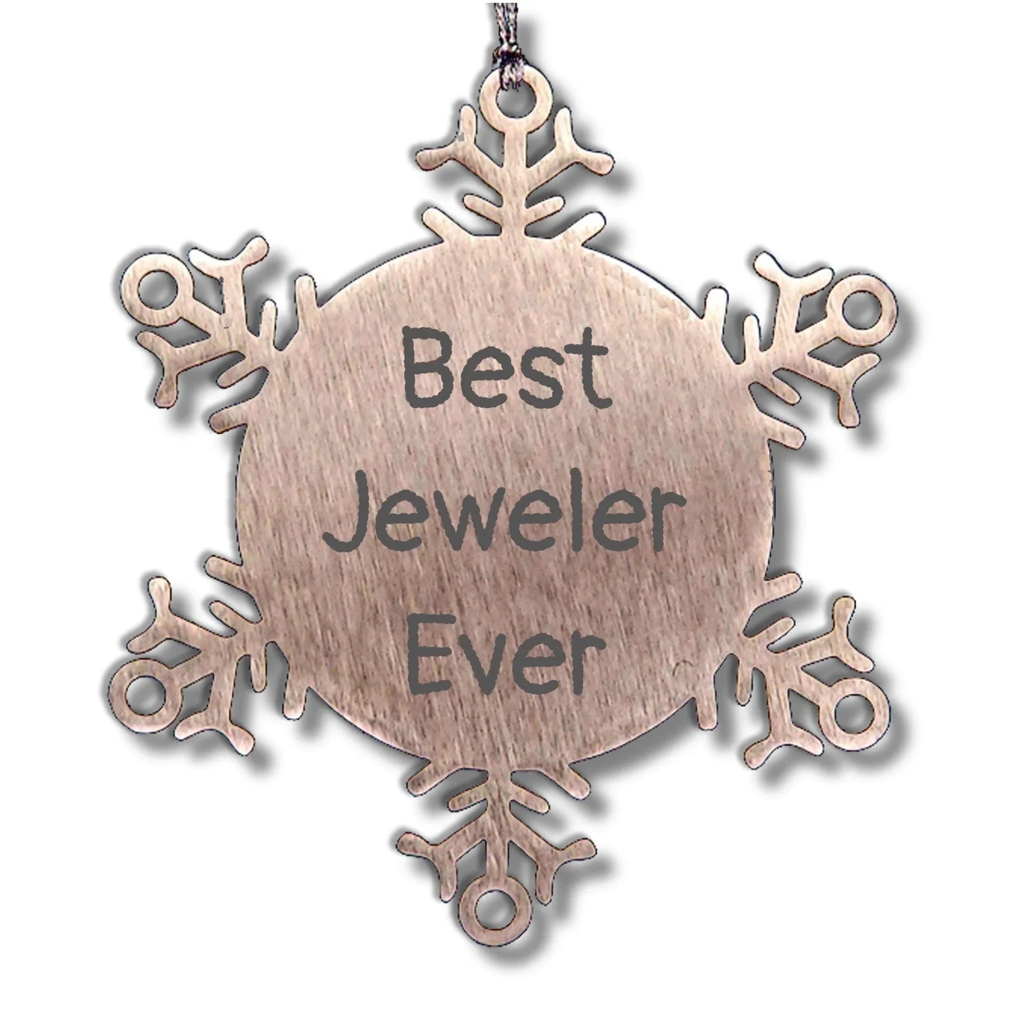 Funny Jeweler Gifts from Best Jeweler Ever - Snowflake Ornament for Men, Women, Friends, Coworkers, Family - Christmas Unique Presents