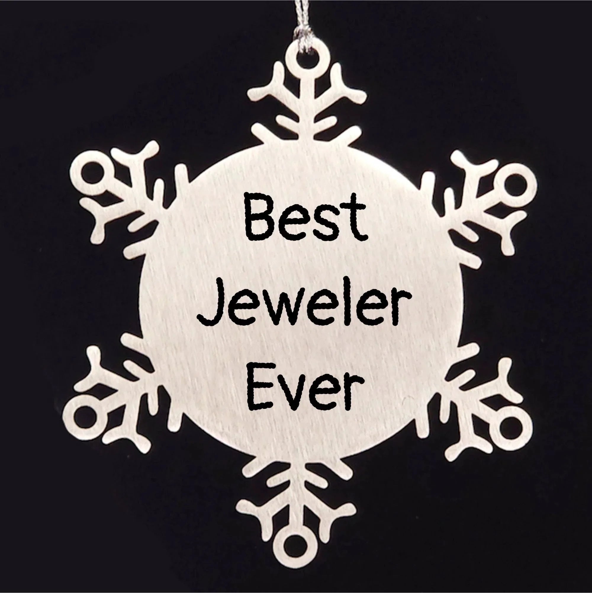 Funny Jeweler Gifts from Best Jeweler Ever - Snowflake Ornament for Men, Women, Friends, Coworkers, Family - Christmas Unique Presents