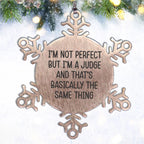 Funny Judge Snowflake Ornament Gifts from Friends for Men Unique Christmas