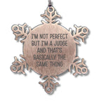 Funny Judge Snowflake Ornament Gifts from Friends for Men Unique Christmas