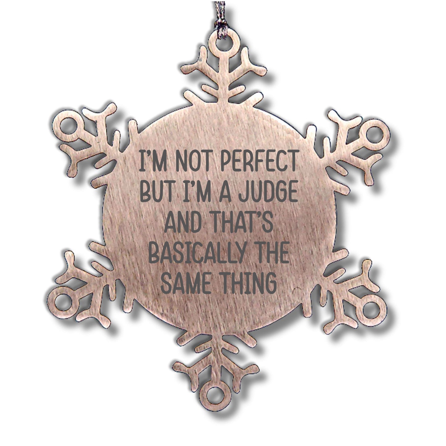 Funny Judge Snowflake Ornament Gifts from Friends for Men Unique Christmas