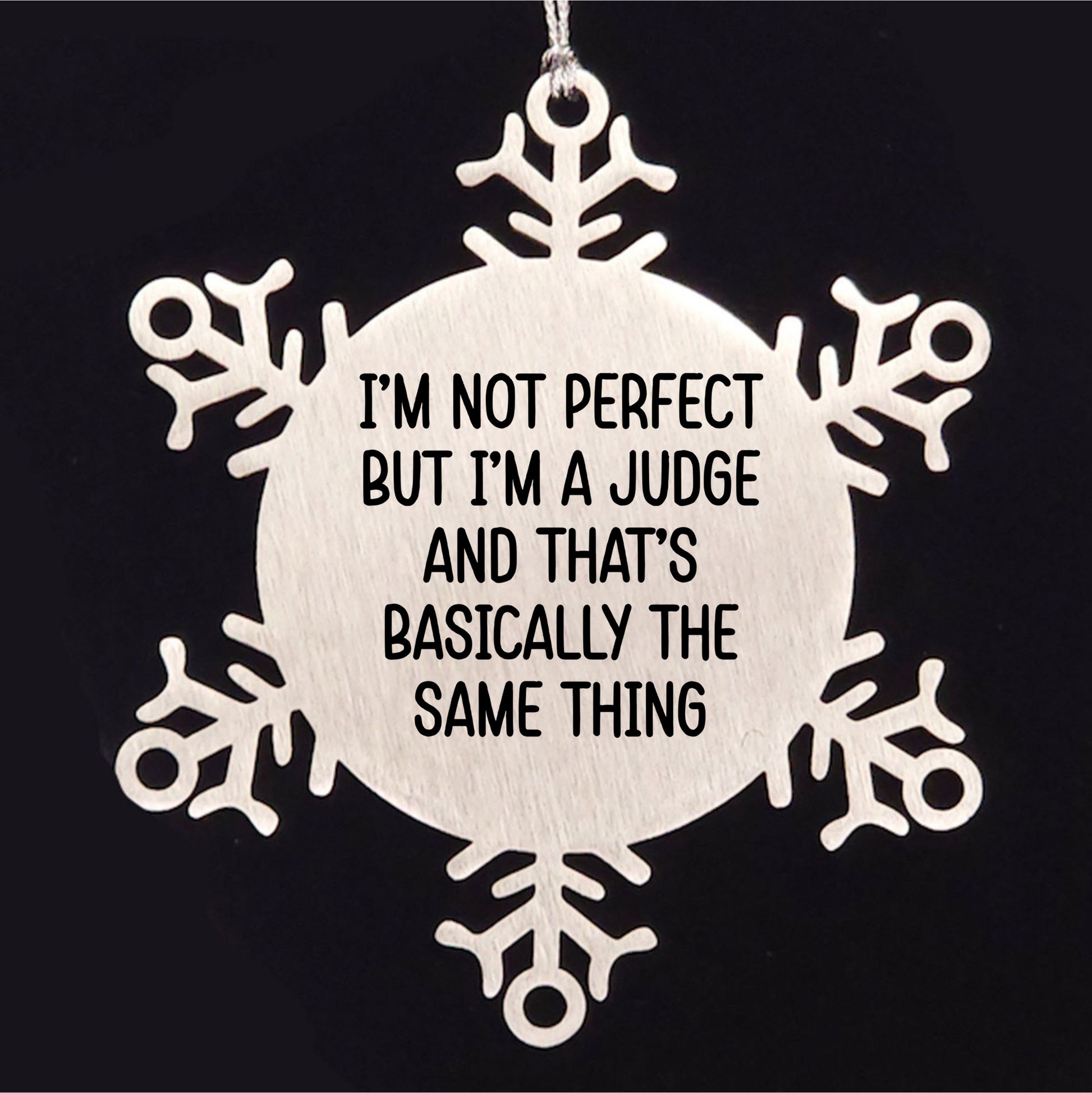 Funny Judge Snowflake Ornament Gifts from Friends for Men Unique Christmas