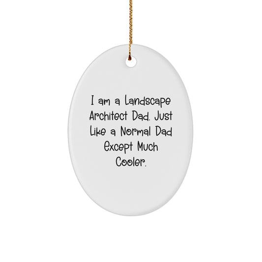Funny Landscape Architect Gifts from Dad - Oval Ornament for Christmas