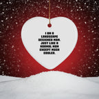 Funny Landscape Designer Gifts - I Am A Landscape Designer Mom Heart Ornament for Christmas