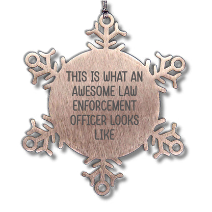 Funny Law Enforcement Officer Christmas Ornament Gift for Cops, Police Officers, and Law Enforcement Heroes – Available in Round, Star, Oval, Heart & Snowflake Shapes - Mallard Moon Gift Shop
