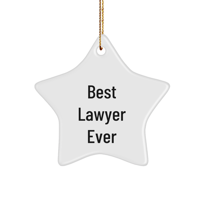 Funny Lawyer Star Ornament Gifts from Friends to Best Lawyer Ever for Christmas