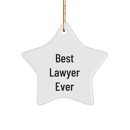 Funny Lawyer Star Ornament Gifts from Friends to Best Lawyer Ever for Christmas