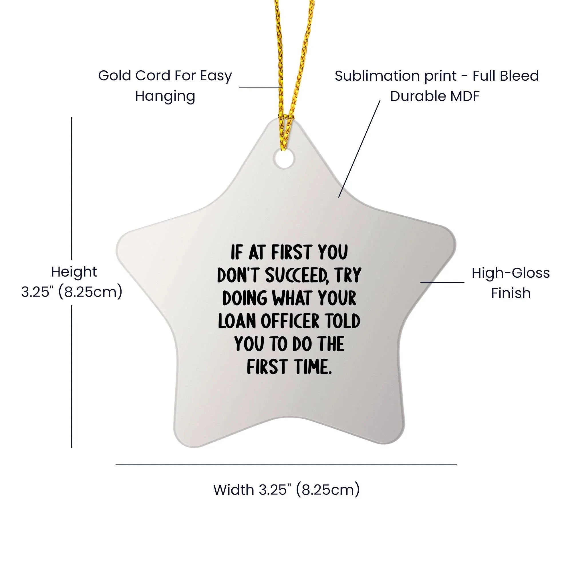 Funny Loan Officer Gifts - Star Ornament from Friends for Christmas