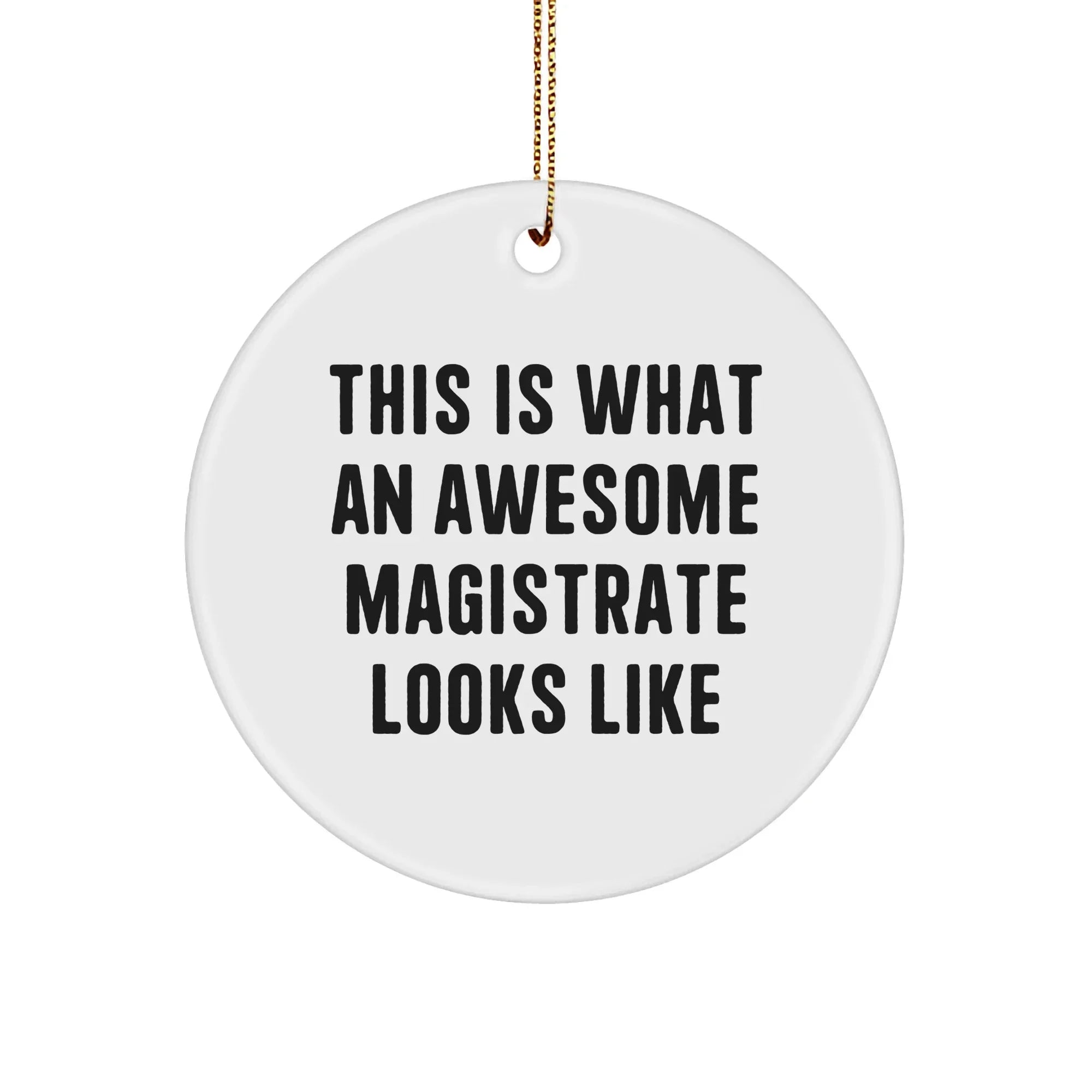 Funny Magistrate Gifts from Friends, Circle Ornament for Awesome Magistrate, This Is What An Awesome Magistrate Looks Like, Christmas Unique Gifts