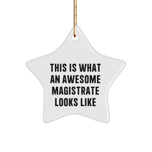 Funny Magistrate Gifts from Men for This Is What An Awesome Magistrate Looks Like - Star Ornament for Christmas