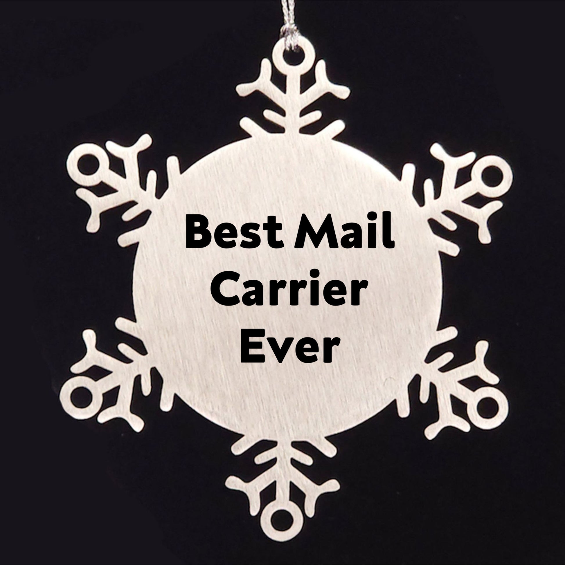 Funny Mail Carrier Gifts from Friends for Best Mail Carrier Ever Snowflake Ornament, Unique Christmas Unique Gifts for Mail Carrier
